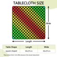 thumbnail image 2 of Rainbow Color Checkered Pattern Square Fitted Tablecloth with Elastic Edge,Square Table Cover,Washable Elastic Table Cover for Home Kitchen Party Decor 36"x36", 2 of 6