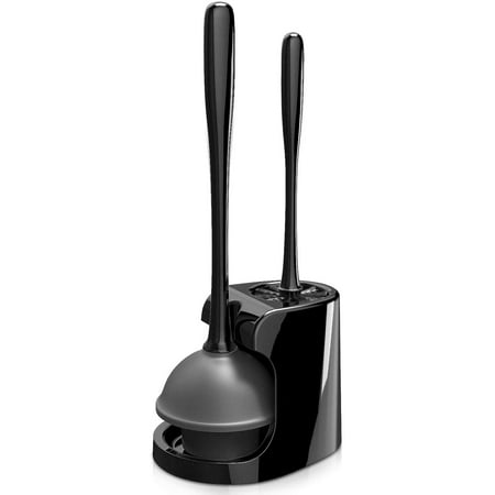 MR.SIGA Toilet Plunger and Bowl Brush Combo, Black, 2 Set