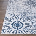 thumbnail image 3 of Calinda Summer Bliss Steel Blue-Ivory Area Rug - Multiple Sizes, 3 of 7