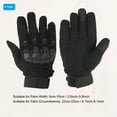 thumbnail image 2 of Uxcell Motorcycle Gloves Outdoor Full Finger Gloves Touch Screen Breathable Workout Gloves Black, XL, 2 of 7