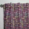 thumbnail image 3 of Designart 'Abstract Retro Design XX' Mid-Century Modern Curtain Panel, 3 of 5