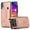 Rosegold, variant on for Samsung Galaxy A70 Case Wallet with Slide Credit Card Holder, Flip Premium PU Leather Hidden Kickstand Classic Retro Heavy Duty Protective Cover for Samsung Galaxy A70,Blue