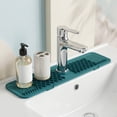 thumbnail image 4 of Unique Bargains Faucet Mat for Kitchen Sink Splash Guard Sink Area Mat Green, 4 of 7