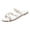White, variant on Women's Glitter Rhinestone Flat Criss Cross Strappy Open Toe Sandals On Slippers