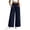 Navy, variant on Sevevn Women’s Elastic High-Waisted Tiered Hem Palazzo Pants Flowy Wide Leg Casual Trousers with Side Pockets