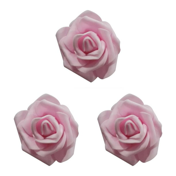 Flores artificiales Bearachild 50 piezas rosas realistas arreglo de ramo de flores falsas decoraciones de compromiso para fiesta de boda Rosa claro Type1 NO1