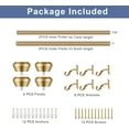thumbnail image 5 of 2 Pack Telescoping Curtain Rods,1Inch Diameter Drapery Rods 48-84Inch Length Adjustable Rod with Brackets Window Treatment-Warm Gold, 5 of 6
