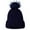 Navy, variant on ZSQDM Knit Slouchy Beanie Womens Winter Knitted Hat With Faux Pom Warm Knit Cap For Women Warm Chunky Soft Beanie