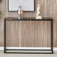 thumbnail image 3 of UWR-Nite 42" Faux Marble Console Table, Snack Entryway Table, Entrance Sofa Table, MDF Entry Table, Accent Coffee Table with Metal Frame, Couch Table for Hallway, Living Room, 3 of 4