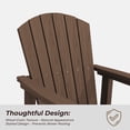thumbnail image 6 of LOYALICE Adirondack Swivel Glider Chair, HDPE Resin Rocking Glider Chair, BrownWood, 6 of 8