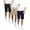 Black & Khaki & Navy, variant on Mens 5-Pockets Flex Stretch Cotton Chino Shorts (3-Pack)