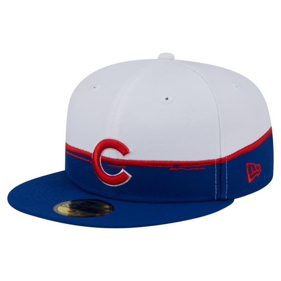 Men's New Era  Royal/White Chicago Cubs Paint Stroke 59FIFTY-Fitted Hat