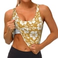 thumbnail image 4 of Lsque Rose Flowers Printed Women'S Sports Bra, Compression, Moisture Wicking, High-Impact Sports Bra For Women,Supportive sports bra-, 4 of 9