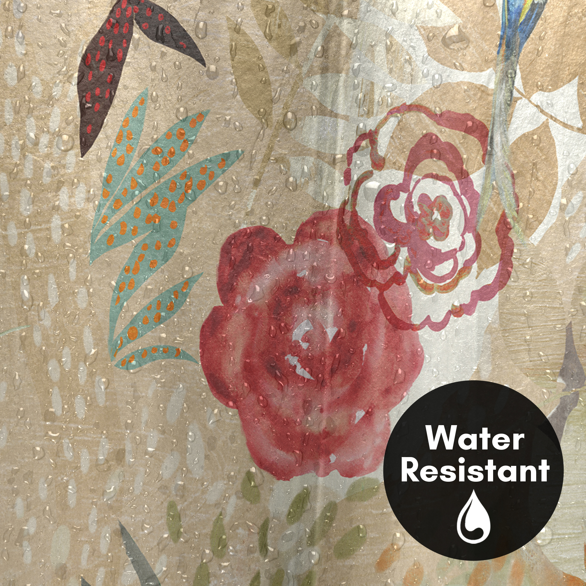 Americanflat 71" x 74" Shower Curtain, Where The Passion Flower Grows Ii by PI Creative Art