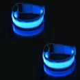 thumbnail image 1 of Lunfar 2PCS Rechargeable LED Armband Fluorescent Armband Reflective Armbands for Walking Lights for Running at Night -Blue, 1 of 5