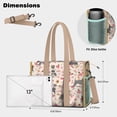 thumbnail image 5 of Teacher Tote Bag,Schnauzer Dog and Flower Floral Teacher Utility Tote Bag,Large Work Tote Bags for Women with Multiple Pockets,Top Zipper Closure,13.8x10.6x6.7 Inch, 5 of 5