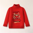 thumbnail image 2 of Youmylove Children Sweater Turtleneck Thin 2024 Dragon New Year Dress For Boys Girls Autumn Winter Red New Year Base Shirt Stylish Toddler Child Outwear, 2 of 6