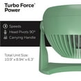 thumbnail image 6 of Honeywell Air Circulator Electric Whole Room Table Fan, Moss Green, 3 Speeds, 6 of 12