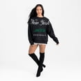 thumbnail image 3 of Women's Gameday Couture Black New York Jets Legacy Club Premium Fleece Drop Shoulder Oversized Sweatshirt, 3 of 6