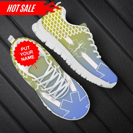 

Nurse Shoes for Women Medical Student Hospital Paramedic EMT EMS Flats Shoes Custom Name Casual Footwear Female Walking Sneakers
