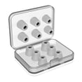 thumbnail image 1 of 12 piezas / juego de almohadillas de espuma viscoelástica para los oídos, tapones para los oídos, cojín de repuesto para auriculares internos, gris, espuma viscoelástica Inevent EL3314-03B, 1 of 7