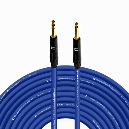 Coluber Cable 1/4" TRS Male to 1/4" TS Male Pro 3-Pin Microphone Connector