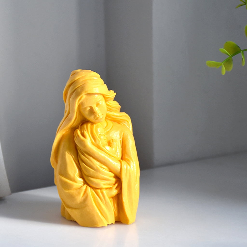 Holy Mother Holding Baby Silicone Mold DIY Crafts Projects Reusable Soap Candle Plaster Chocolate Baking Tool Supplies