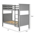 thumbnail image 4 of Linon Brigitte Kids Wood Twin over Twin Convertible Bunk Bed with Built-in Ladder, Gray, 4 of 8