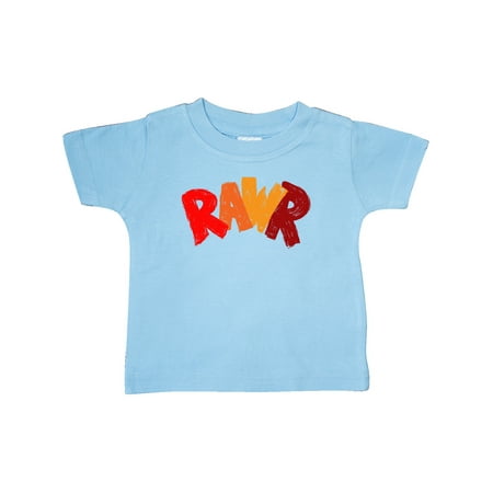 

Inktastic Rawr Distressed Text in Red and Orange Gift Baby Boy or Baby Girl T-Shirt