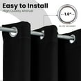 thumbnail image 5 of Lux Decor Collection Blackout Curtains for Bedroom, Set of 2 Curtains for Living Room, Thermal Insulated Blackout Curtains - 42"x63" - Black, 5 of 11