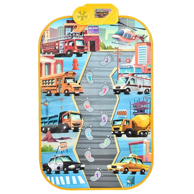 Children'S Stepping Piano Game Mat, With 8 Transport Sounds And Notes, Foldable For Indoor And Outdoor Use