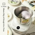 thumbnail image 3 of Electric Dough Maker, Stainless Steel Professional Dough Mixer with 25-38℃ Thermostatic Fermentation, Microcomputer Timing&Face-Up Touch Panel, Easy Cleaning for Bakery Pizza Restaurant, 3 of 8