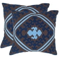 thumbnail image 2 of Safavieh  Pete Chocolate/ Indigo 22-inch Square Throw Pillows (Set of 2), 2 of 2