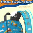 thumbnail image 5 of Excavator and Crane Blue Pattern 17" School Backpacks for Teens,Waterproof Oxford Fabric,S-Shape Padded Straps for School,Travel,Hiking,Camping, 5 of 6