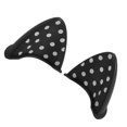 thumbnail image 1 of 1 par Universal bicicleta motocicleta autoadhesivo TPU forma de orejas de gato para casco decoración accesorio negro, 1 of 1