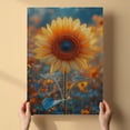 thumbnail image 3 of Sunflower Flower Canvas Wall Art 8x12 inches - Classic Elegant Rustic Sunflower Flower Watercolor Floral Canvas Print, 3 of 5