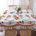 thumbnail image 5 of Burnt Orange Grey Eucalyptus Rectangle Tablecloths 52x70,Fall Botanical Floral Leaves White Table Cloth Table Cover Indoor/Outdoor Tabletop Decor for Wedding Holiday Party Dinner Baby Shower, 5 of 7