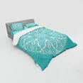 thumbnail image 3 of Ambesonne White Bedding Set 3 Pcs, Symmetrical Floral Curves, Twin XL, White, 3 of 3