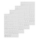 thumbnail image 1 of 4 Hojas de Calcomanías de Letras Cursivas para Uñas de Resina, Pequeñas Calcomanías de Alfabeto Plateado en 3D, Aleación Metálica para Resina Epóxica, 1 of 7