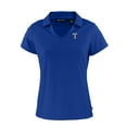 thumbnail image 2 of Women's Cutter & Buck  Royal Texas Rangers Daybreak Eco Recycled V-Neck Polo, 2 of 3