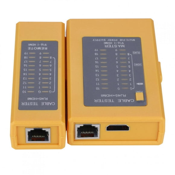Dioche Cable Tester , Yellow Rj45 Tester Cable Tester, For Continuity, Open,Shorted And Crossed Wire Pairs