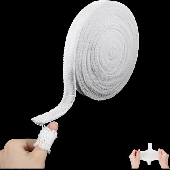 Tutuviw Tubular Bandage 23 ft Length Elastic Net Bandages Wound Dressing Elastic Mesh Net Tubular Gauze Stretch Bandage Support for Wounds Arm, Without The Use of Adhesive Tape