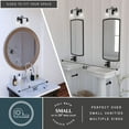 thumbnail image 4 of Northbrook 2-Light 16 in. Wide Matte Black Traditional Bathroom Vanity Lighting Fixture, Clear Seeded Cylinder Glass Shade, Dimmable, LED Compatible, Over the Mirror Mounted Steel Wall Sconce, 4 of 11