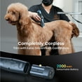 thumbnail image 4 of Oneisall PC14 Professional Dog Clippers for Groomer, Blade #10 - 1.5mm, Cordless 2-Speed Dog Grooming Clippers for Thick Hair, Detachable Carbonized Steel Blade & 3 Metal Combs, Detachable Battery, 4 of 10