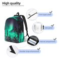 thumbnail image 3 of Disketp Northern Lights 2 Mochila de Lona Estampada, Mochila Escolar de Viaje Ligera para Estudiantes y Portátil-Medium, 3 of 5