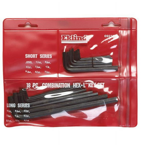 Eklind Tool 69218 Hex Key Combo Set Large - 18 Pieces