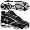 Under Armour Boy's Youth Leadoff II Low Football Shoe, Black/White, 11Y D US