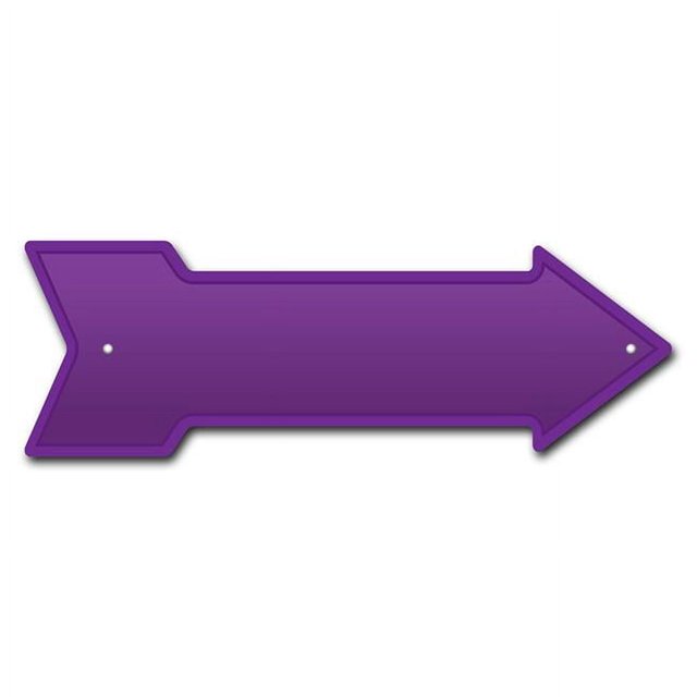 SignMission P-ARROW8-999654 8 x 24 in. Wide Purple Arrow Sign