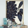 thumbnail image 3 of Fleur Métallique Indigo Dorée - Toile Encadrée Traditionnelle, 3 of 3