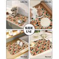 thumbnail image 6 of Spring Peach Dish Drying Mat for Kitchen Counter, Super Absorbent Quick Dry Coffee Bar Mat Pad Thin Diatomaceous Sink Mat Non Slip Dish Drainer Mat 16''''x18'''' Summer Fruits Teal Black Striped, 6 of 6